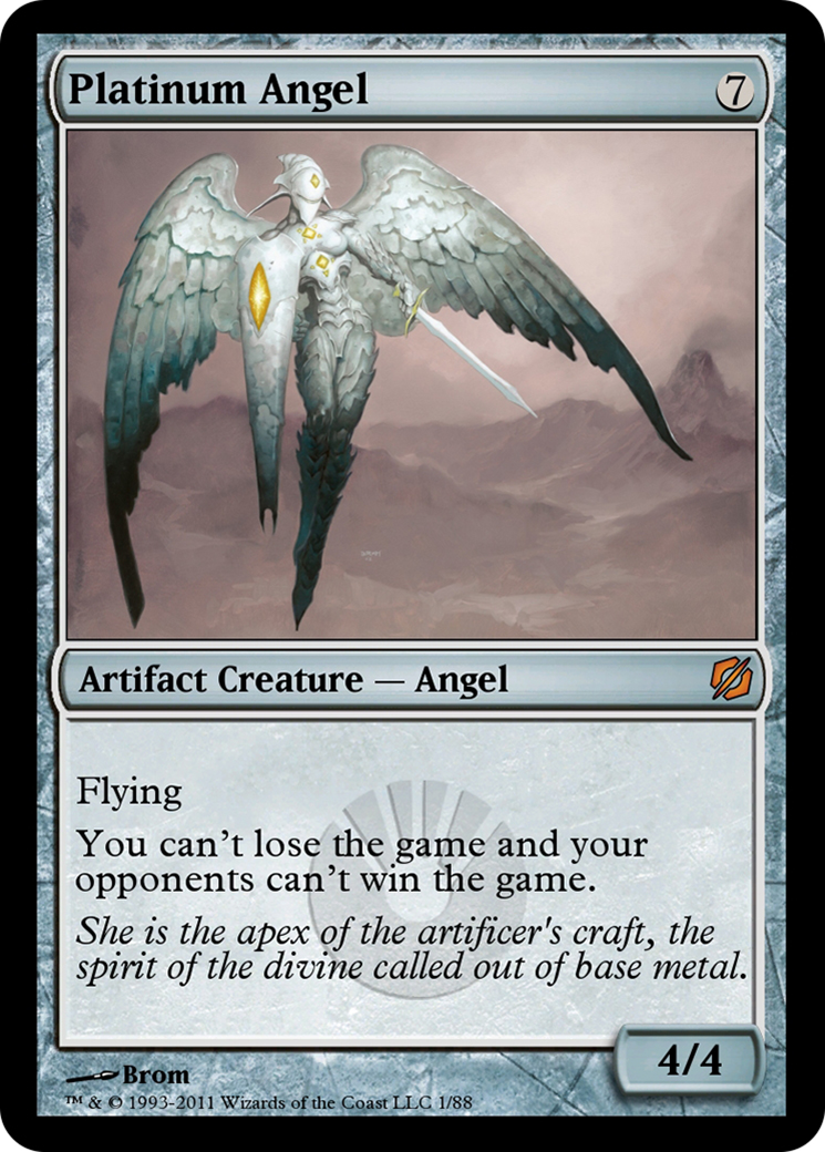 Platinum Angel (TD2-001) [Duel Decks: Mirrodin Pure vs. New Phyrexia]