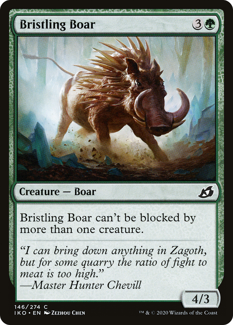 Bristling Boar (IKO-146) [Ikoria: Lair of Behemoths]