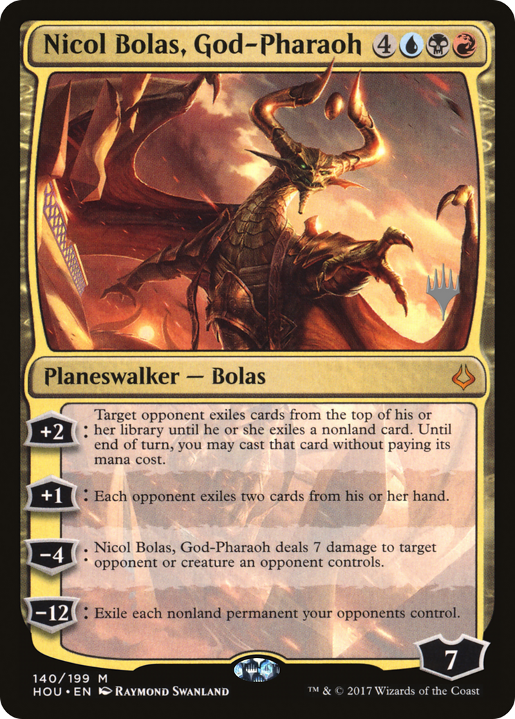 Nicol Bolas, God-Pharaoh (PPSTX-140) [Promo Pack: Hour of Devastation Promos] Foil