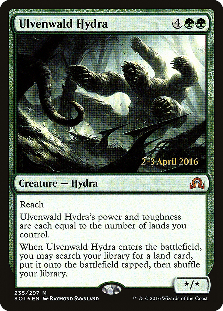 Ulvenwald Hydra (PRE-235S) [Shadows over Innistrad Promos] Foil