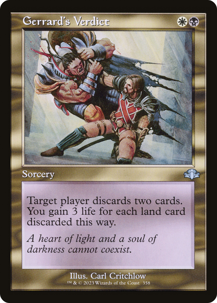 Gerrard's Verdict (Retro Frame) (DMR-358) [Dominaria Remastered]