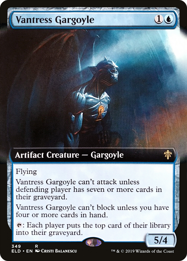 Vantress Gargoyle (Extended Art) (ELD-349) [Throne of Eldraine] Foil