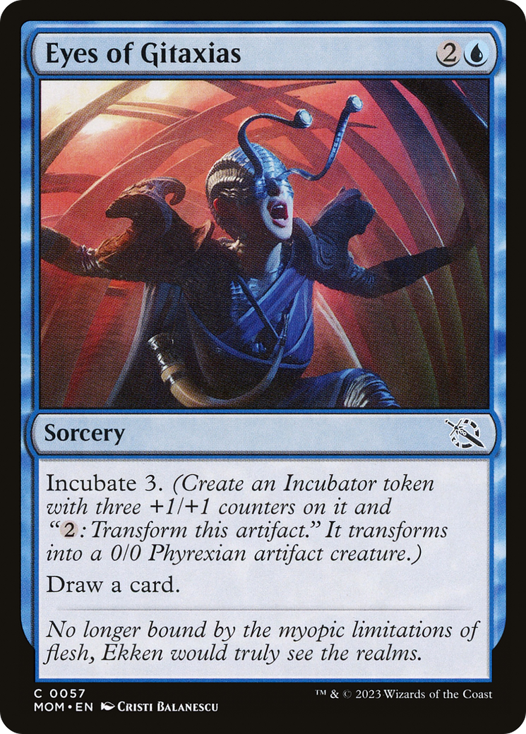 Eyes of Gitaxias (MOM-057) [March of the Machine] Foil