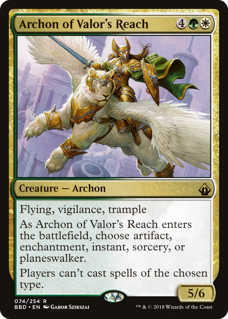 Archon of Valor's Reach (BBD-074) [Battlebond] Foil