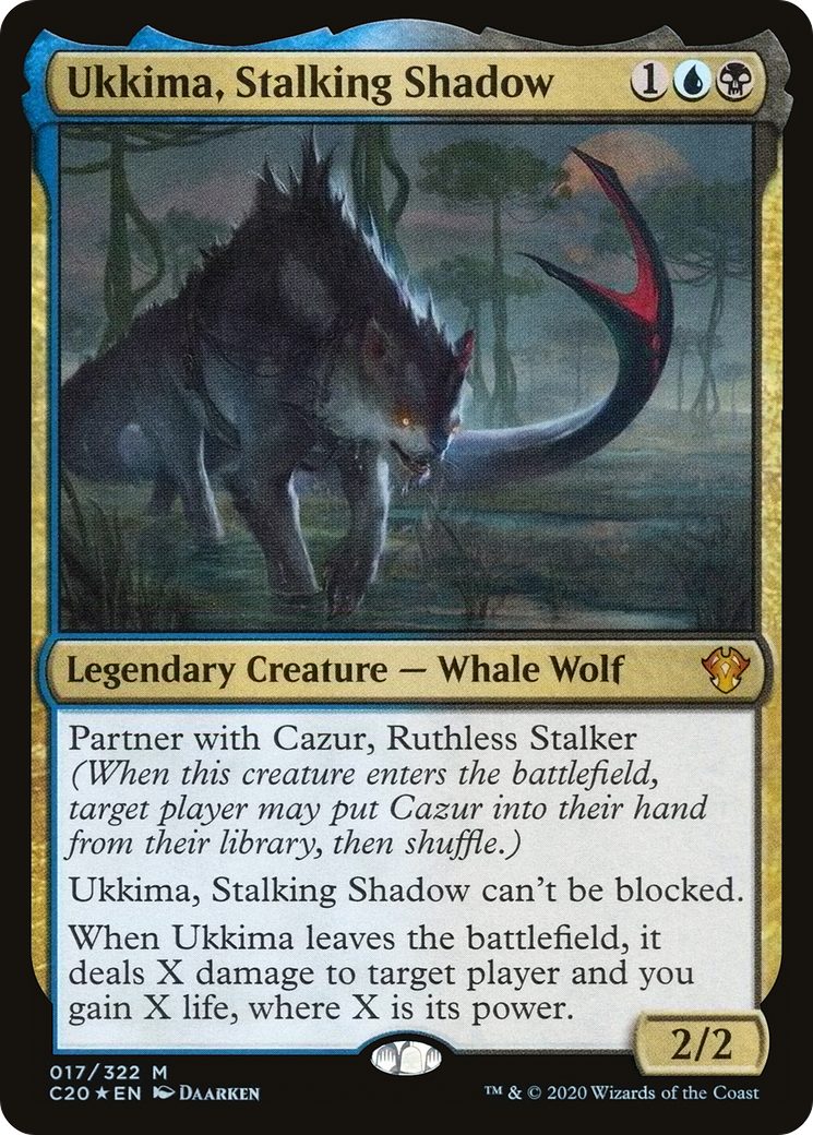 Ukkima, Stalking Shadow (C20-017) [Commander 2020] Foil
