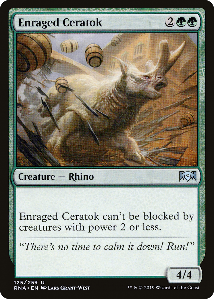 Enraged Ceratok (RNA-125) [Ravnica Allegiance] Foil