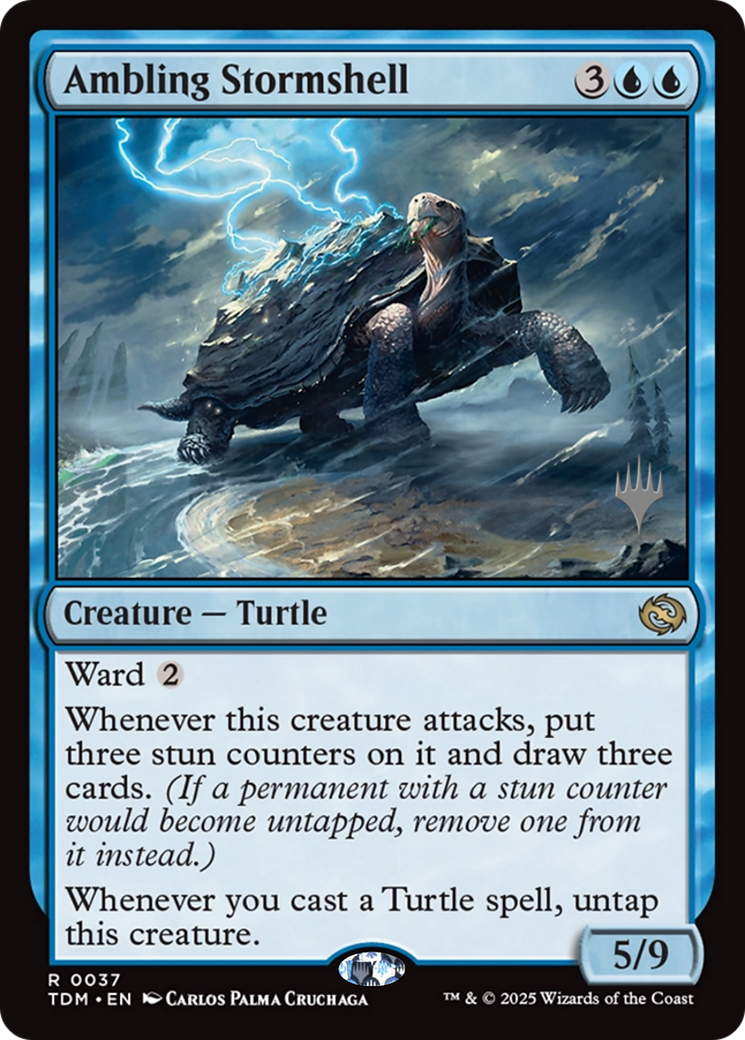 Ambling Stormshell (PPTDM-037) [Promo Pack: Tarkir: Dragonstorm] Foil