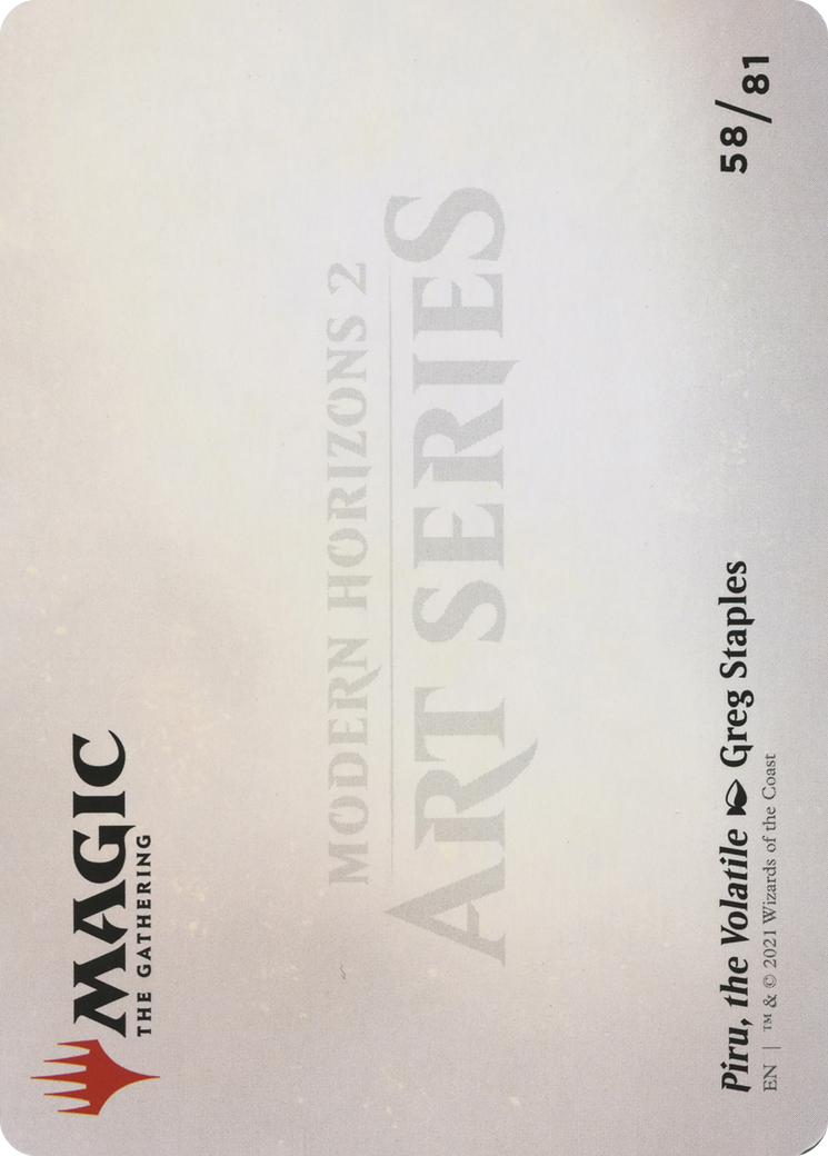 Piru, the Volatile // Piru, the Volatile (AMH2-058) (Borderless) [Modern Horizons 2 Art Series]
