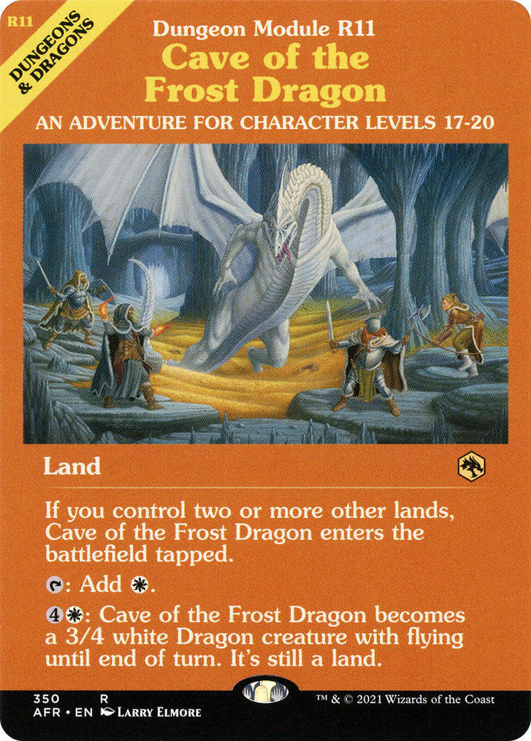 Cave of the Frost Dragon (Dungeon Module) (AFR-350) (Showcase) [Adventures in the Forgotten Realms] Foil