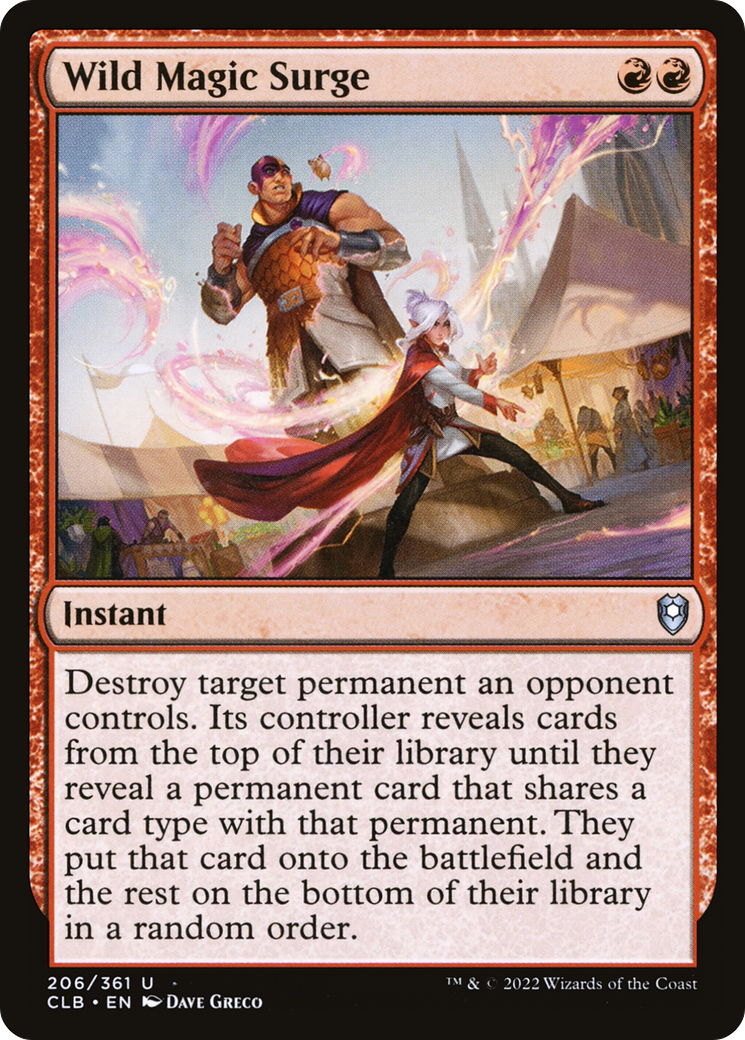 Wild Magic Surge (CLB-206) [Commander Legends: Battle for Baldur's Gate] Foil