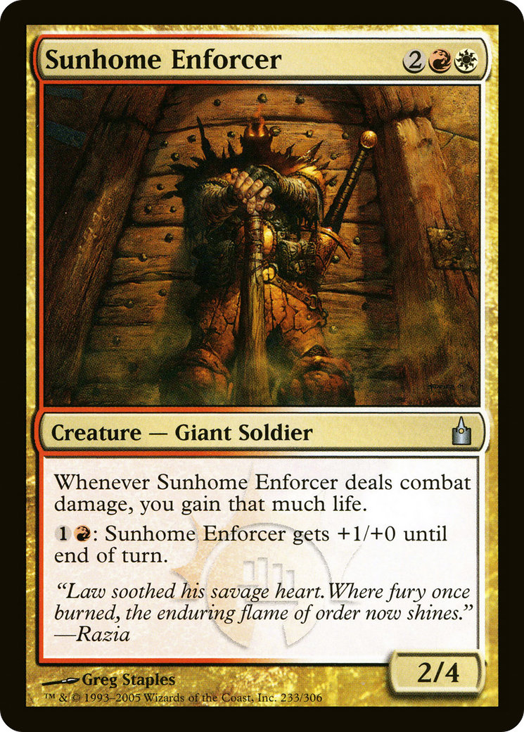 Sunhome Enforcer (RAV-233) [Ravnica: City of Guilds] Foil