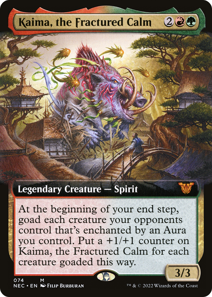 Kaima, the Fractured Calm (Extended Art) (NEC-074) [Neon Dynasty Commander]
