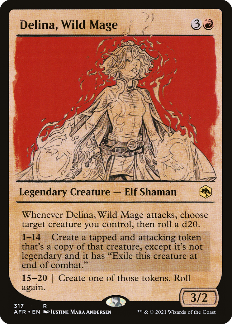Delina, Wild Mage (Showcase) (AFR-317) [Adventures in the Forgotten Realms] Foil
