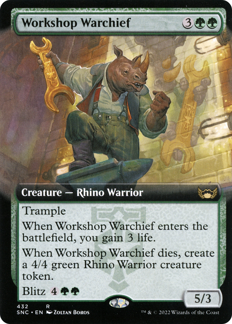Workshop Warchief (Extended Art) (SNC-432) [Streets of New Capenna] Foil