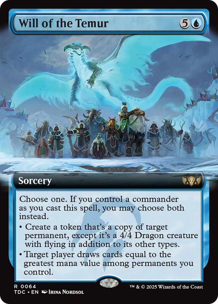 Will of the Temur (Extended Art) (TDC-064) [Commander: Tarkir: Dragonstorm]