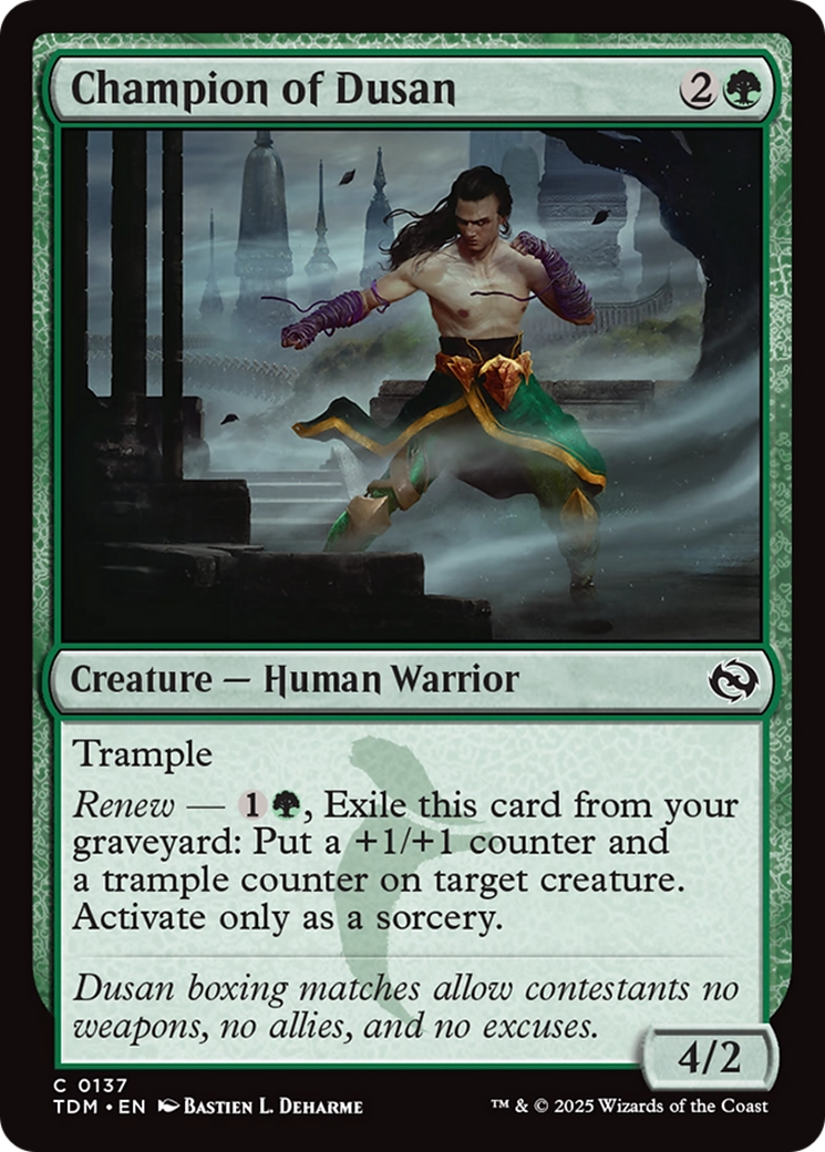 Champion of Dusan (TDM-137) [Tarkir: Dragonstorm] Foil