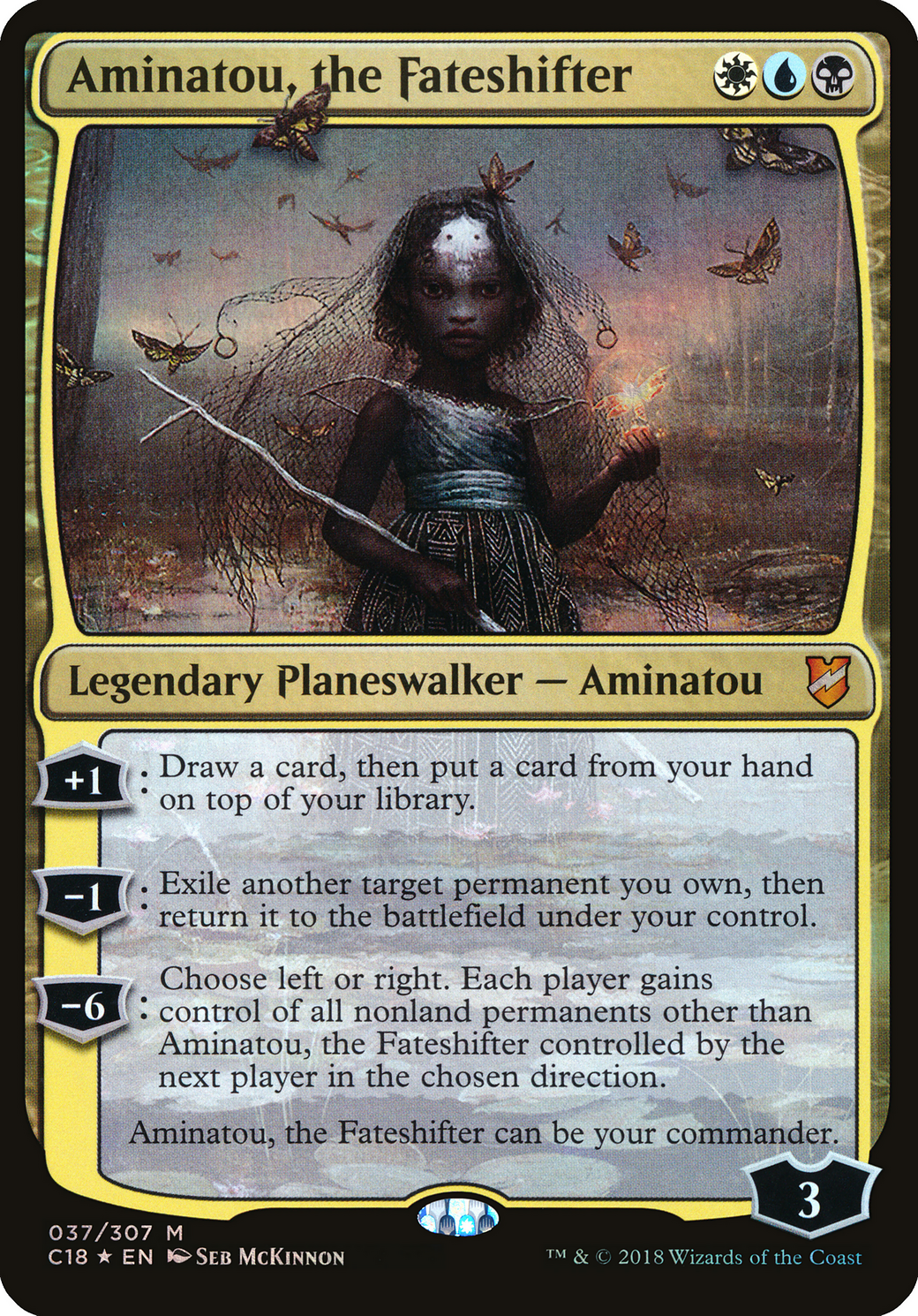 Aminatou, the Fateshifter (Commander 2018) (OVER-037) [Commander 2018 Oversized] Foil