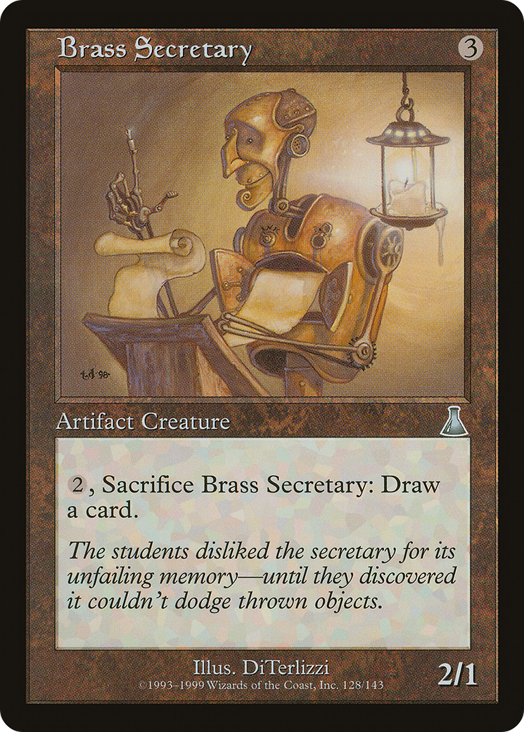 Brass Secretary (UDS-128) [Urza's Destiny] Foil