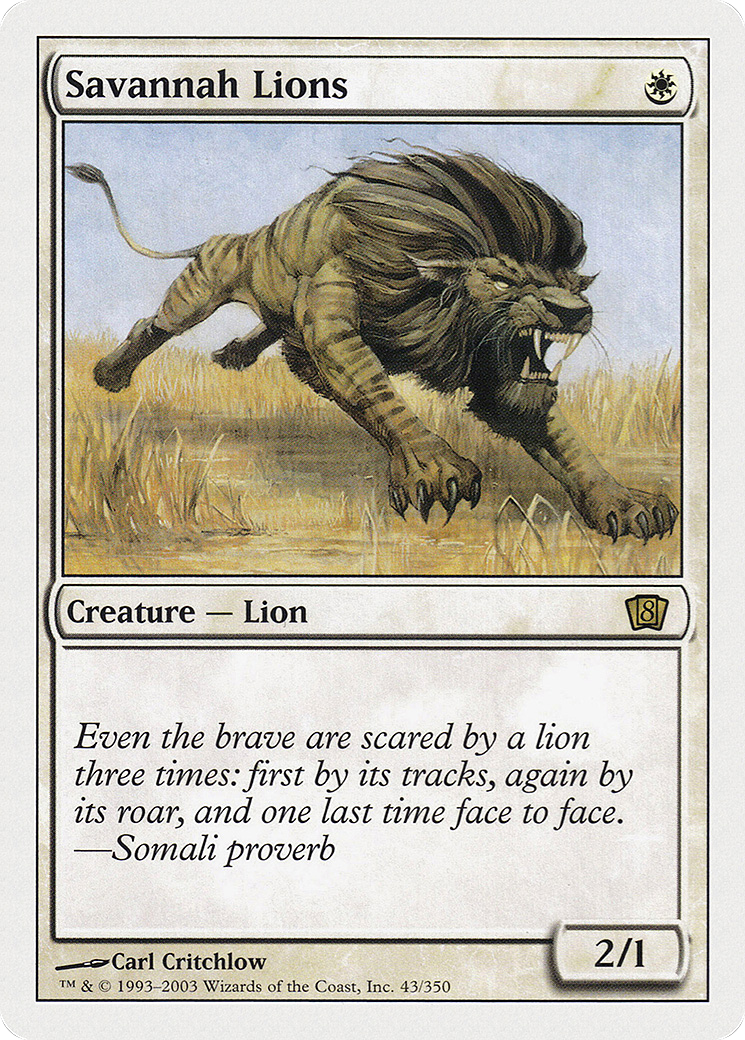 Savannah Lions (8ED-043) [8th Edition] Foil