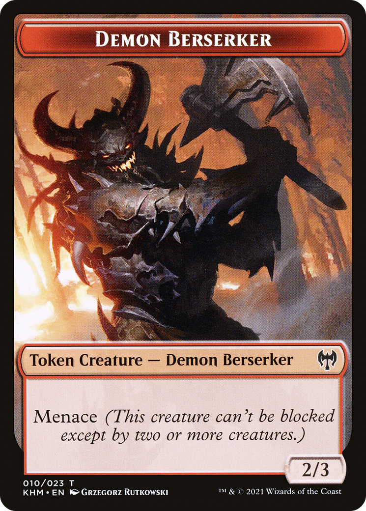 Demon Berserker (TKHM-010) [Kaldheim Tokens]