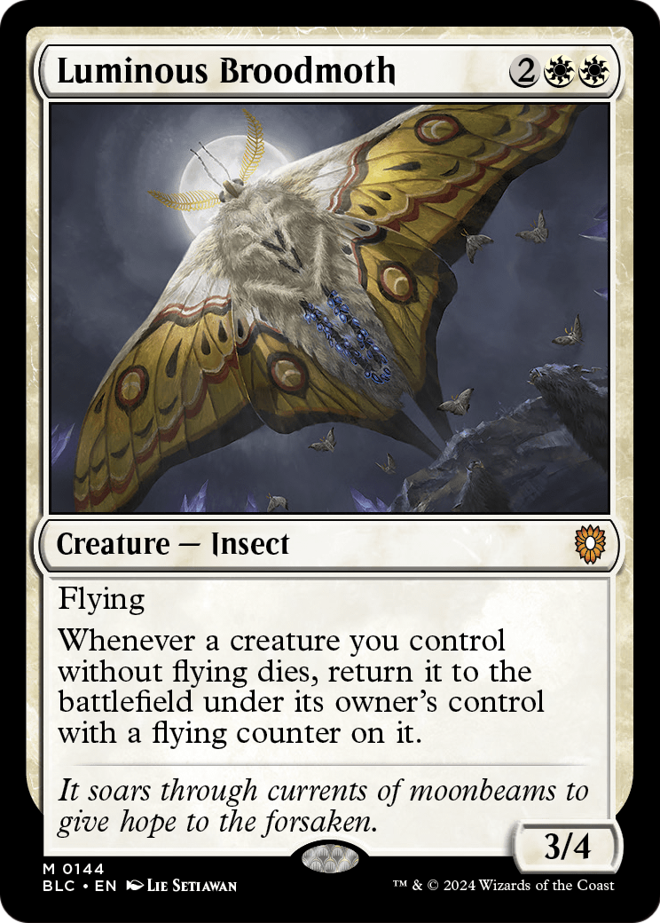 Luminous Broodmoth (BLC-144) [Bloomburrow Commander]