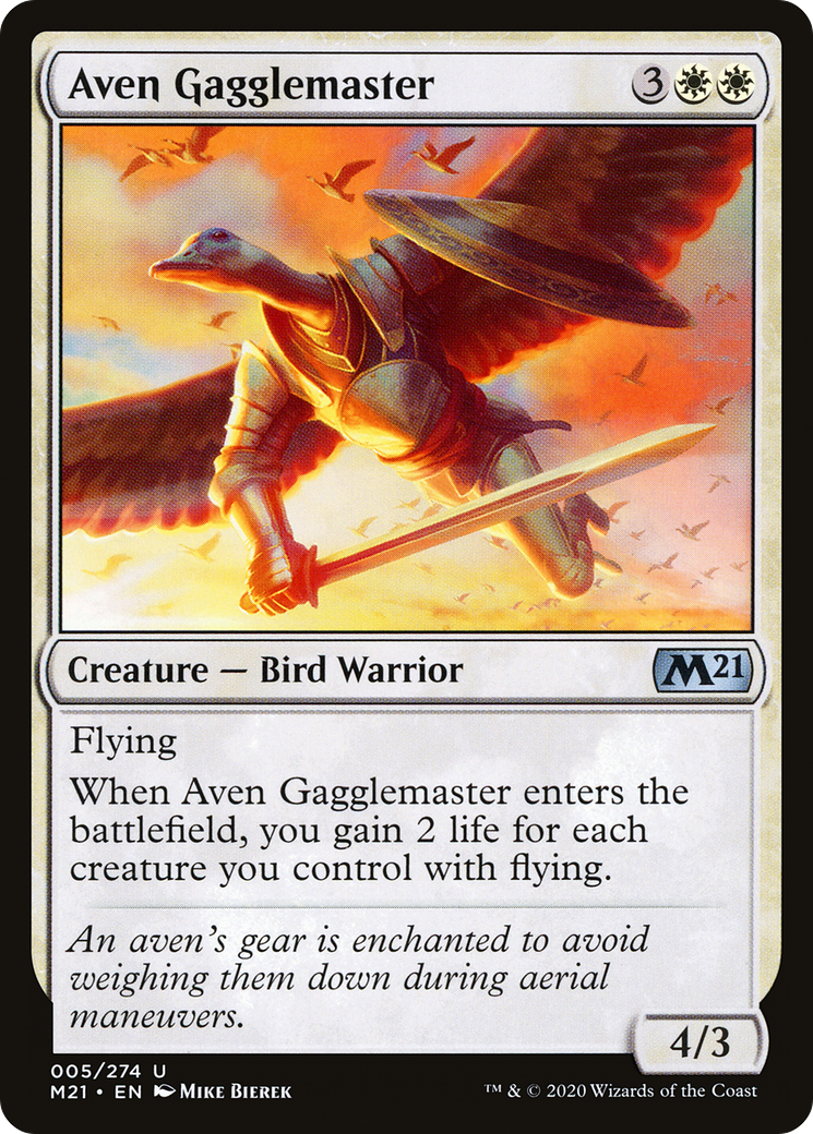 Aven Gagglemaster (M21-005) [Core Set 2021] Foil