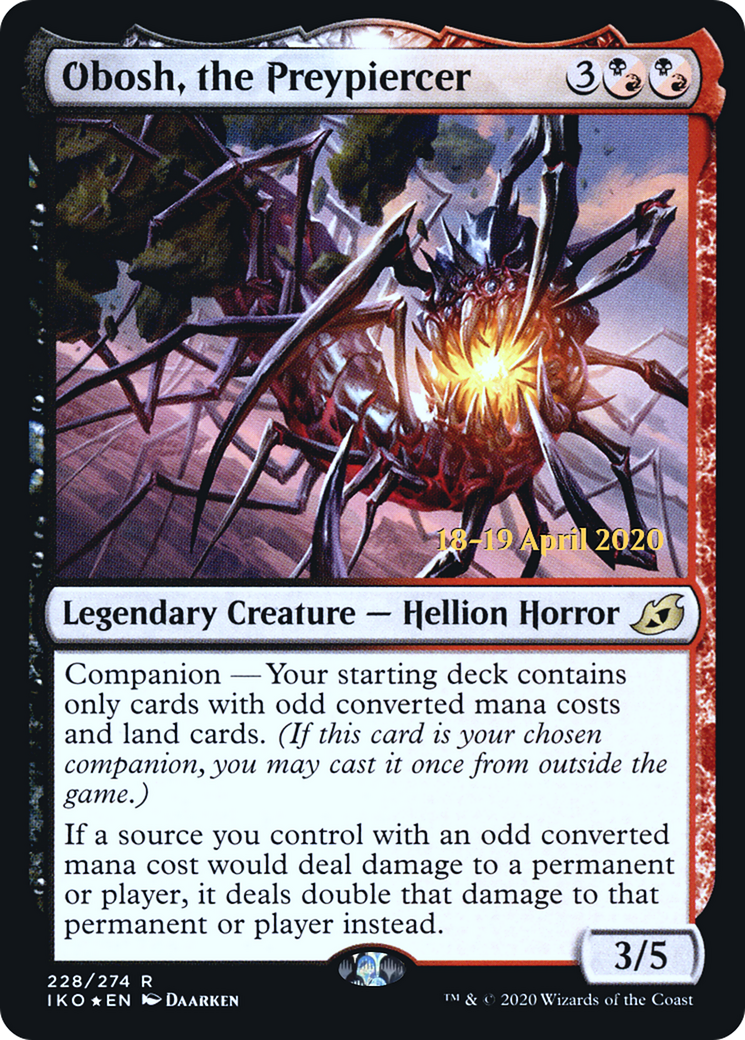 Obosh, the Preypiercer (PRE-228S) [Ikoria: Lair of Behemoths Promos] Foil