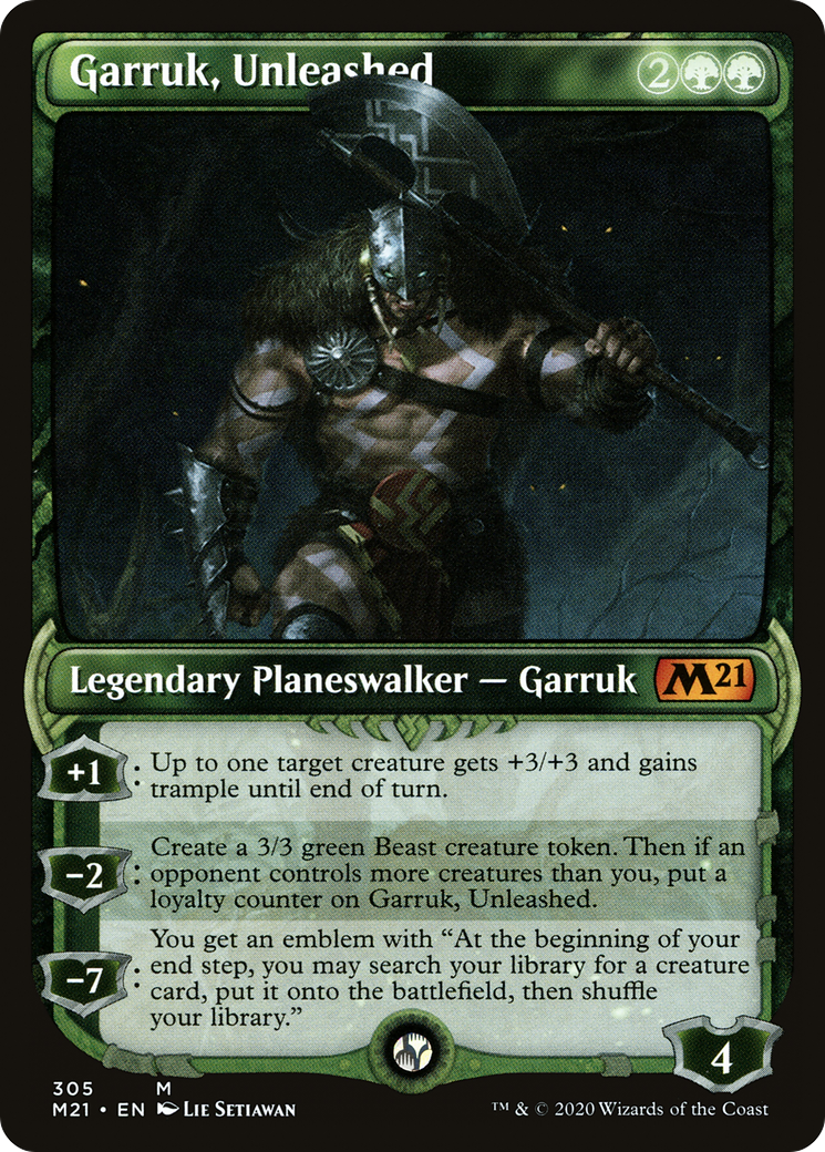 Garruk, Unleashed (Showcase) (M21-305) [Core Set 2021]