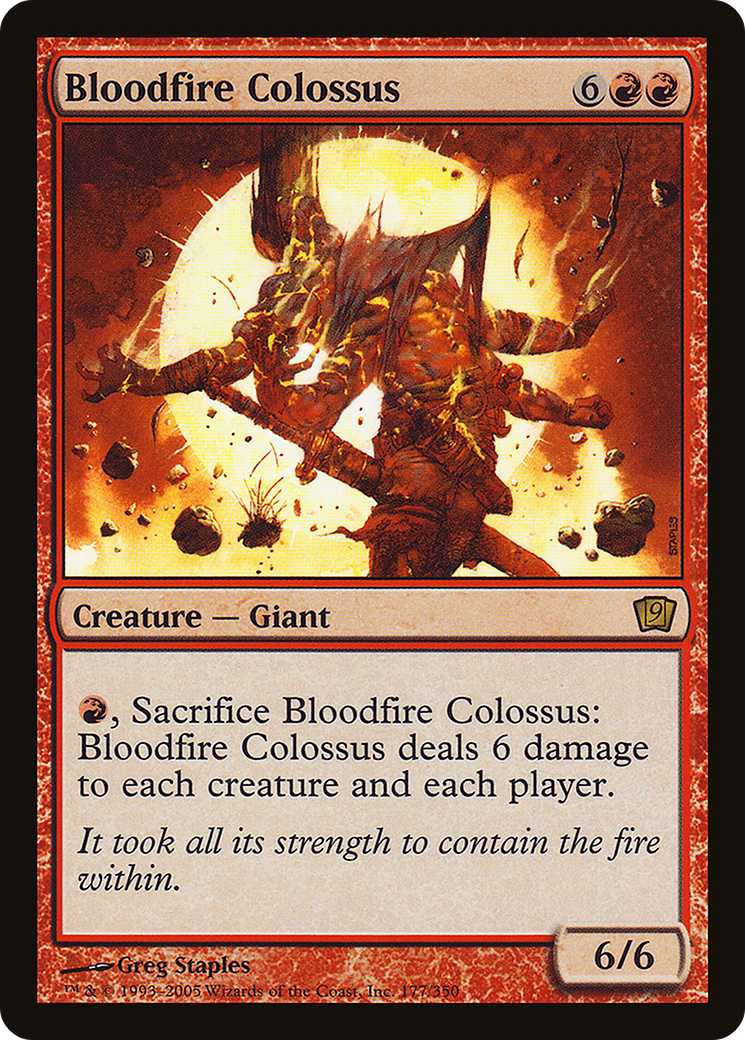 Bloodfire Colossus (9ED-177) [9th Edition] Foil