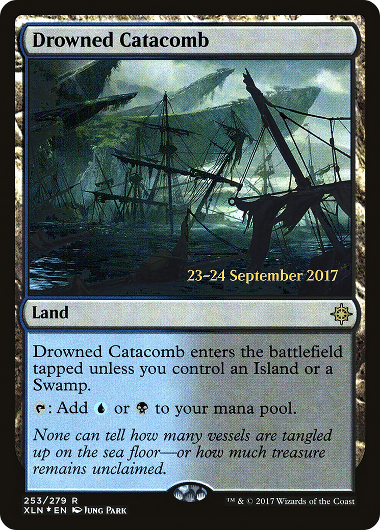 Drowned Catacomb (PRE-253S) [Ixalan Promos] Foil