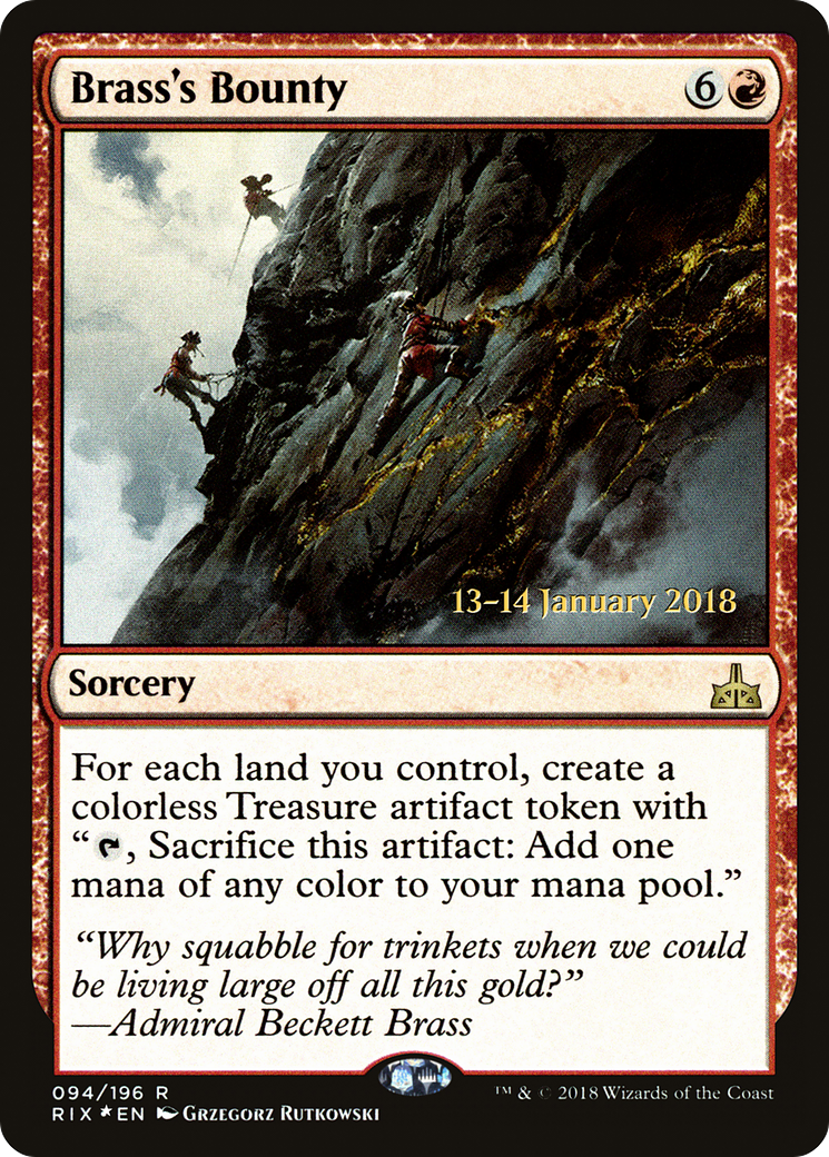 Brass's Bounty (PRE-94S) [Rivals of Ixalan Promos] Foil