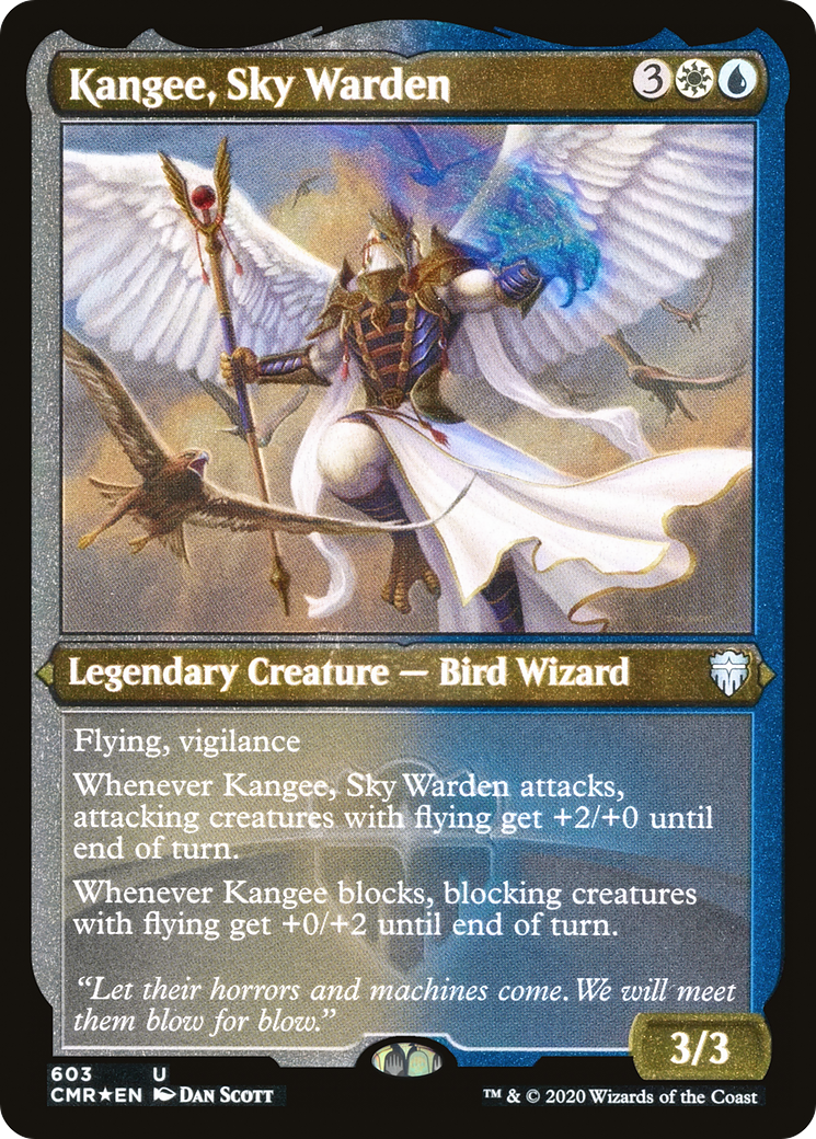Kangee, Sky Warden (Foil Etched) (CMR-603) [Commander Legends] Foil