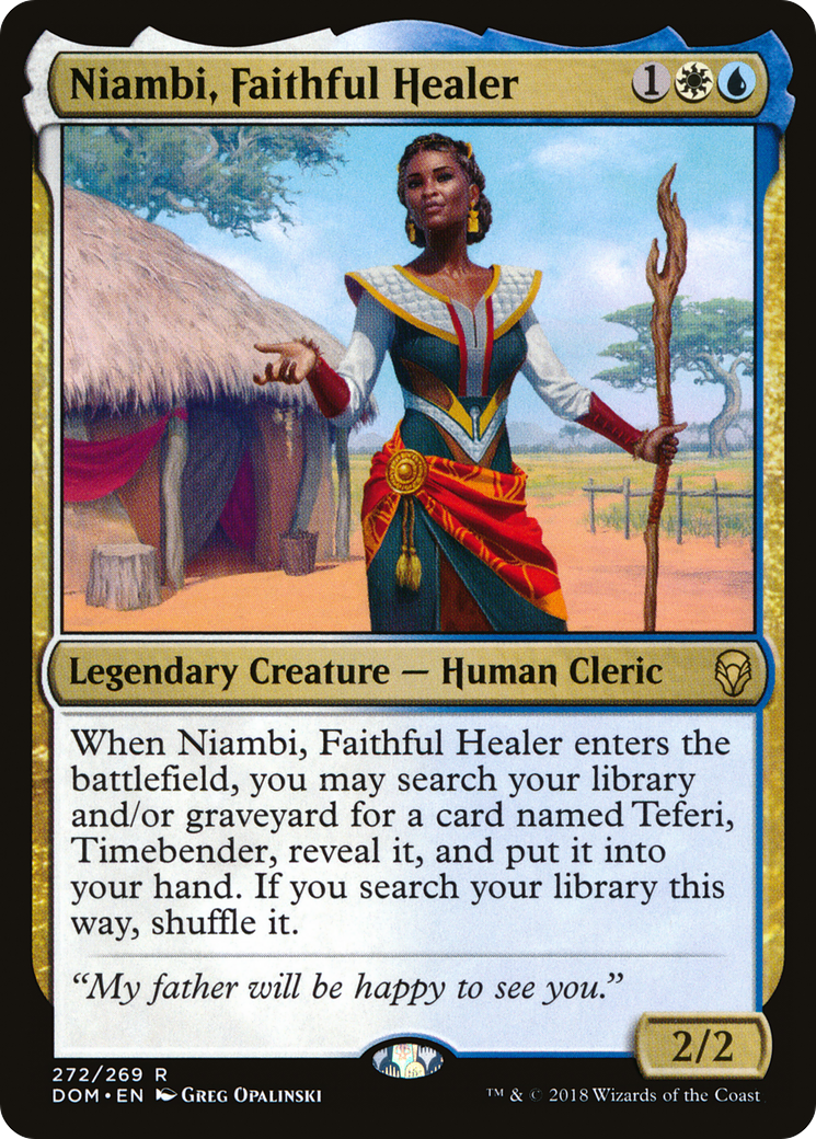 Niambi, Faithful Healer (DOM-272) [Dominaria]