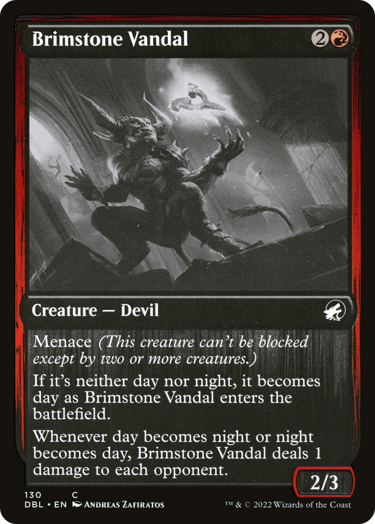 Brimstone Vandal (DBL-130) [Innistrad: Double Feature] Foil