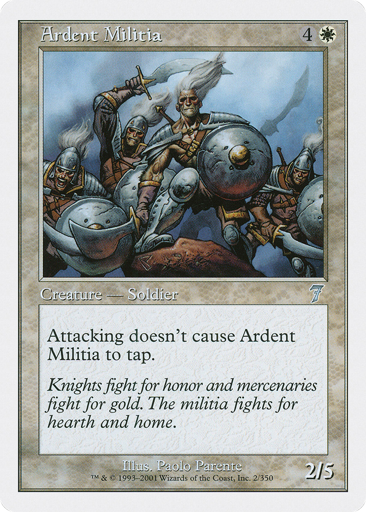 Ardent Militia (7ED-002) [7th Edition] Foil