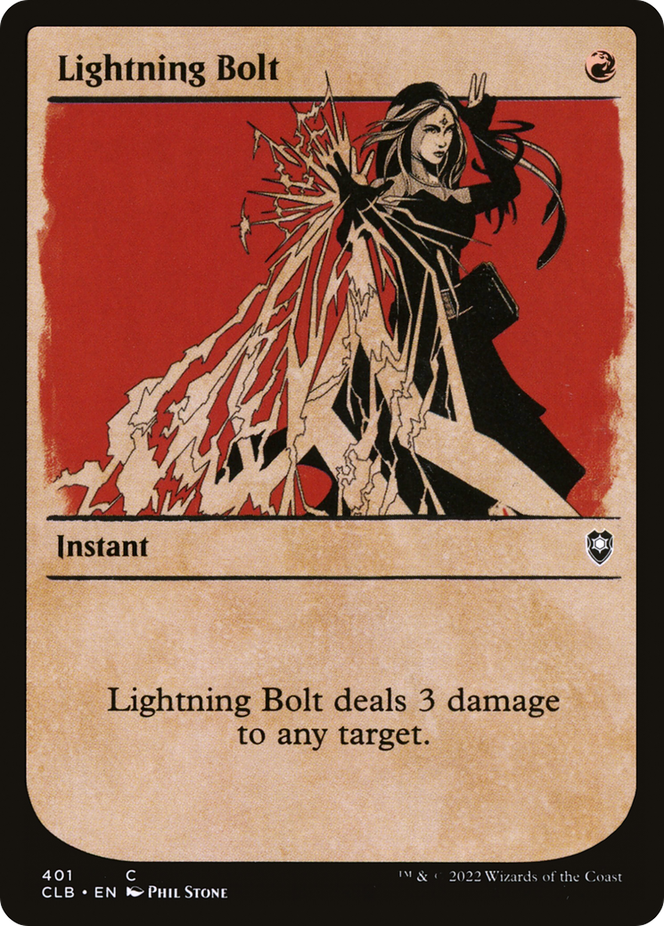 Lightning Bolt (Showcase) (CLB-401) [Commander Legends: Battle for Baldur's Gate] Foil