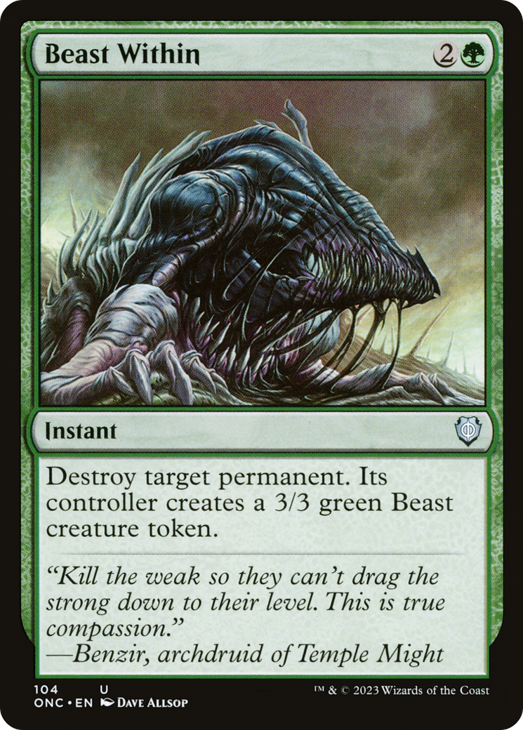Beast Within (ONC-104) [Phyrexia: All Will Be One Commander]