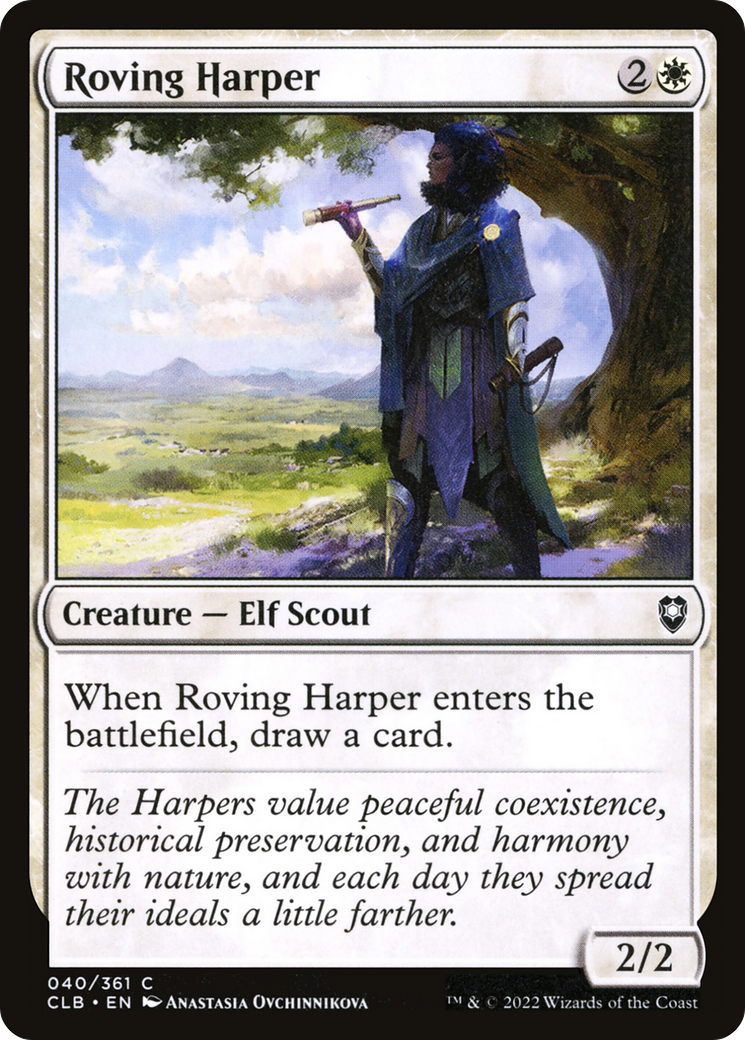 Roving Harper (CLB-040) [Commander Legends: Battle for Baldur's Gate]