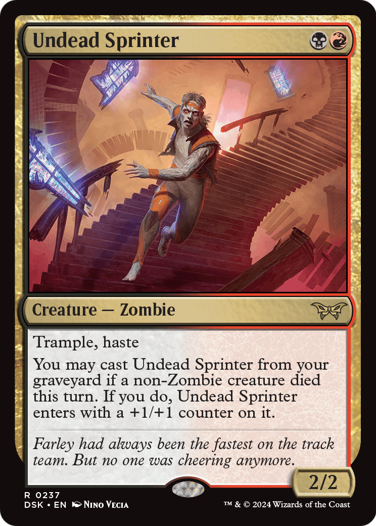 Undead Sprinter (DSK-237) [Duskmourn: House of Horror] Foil
