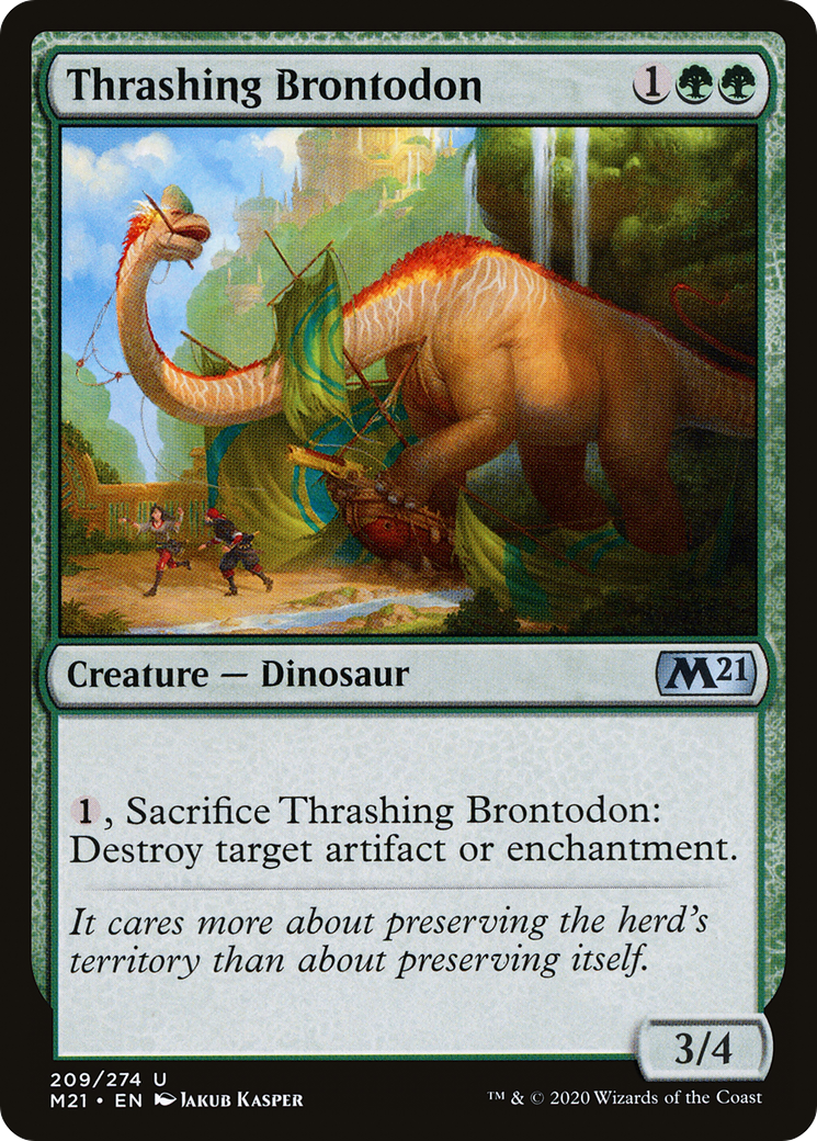Thrashing Brontodon (M21-209) [Core Set 2021]