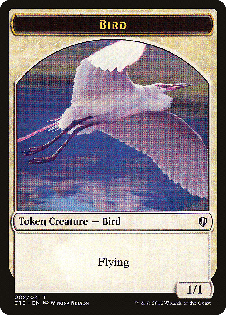 Bird (002) // Saproling  (016) Double-Sided Token (C16-2 // 16) [Commander 2016 Tokens]