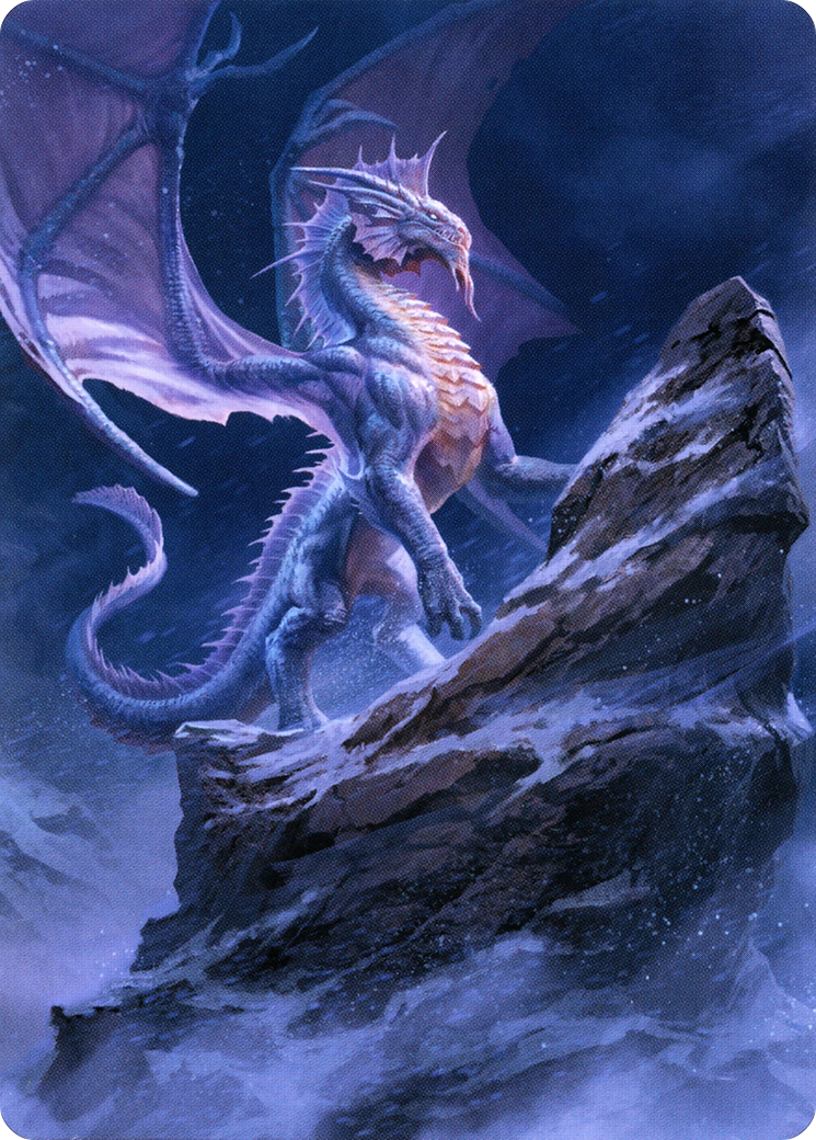 Ancient Silver Dragon // Ancient Silver Dragon (ACLB-006) (Borderless) [Battle for Baldur's Gate Art Series]