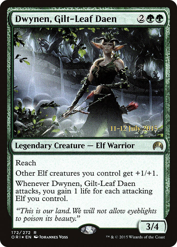 Dwynen, Gilt-Leaf Daen (PRE-172S) [Magic Origins Promos] Foil