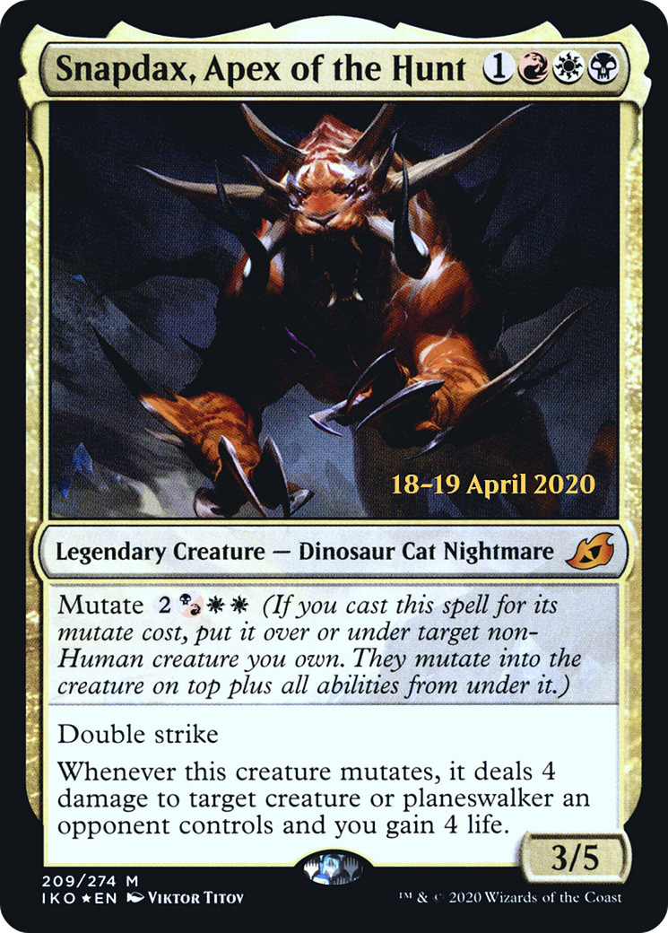 Snapdax, Apex of the Hunt (PRE-209S) [Ikoria: Lair of Behemoths Promos] Foil