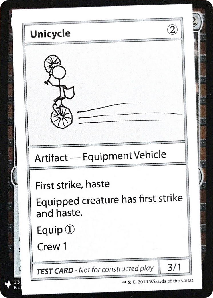 Unicycle [Mystery Booster Playtest Cards 2019]