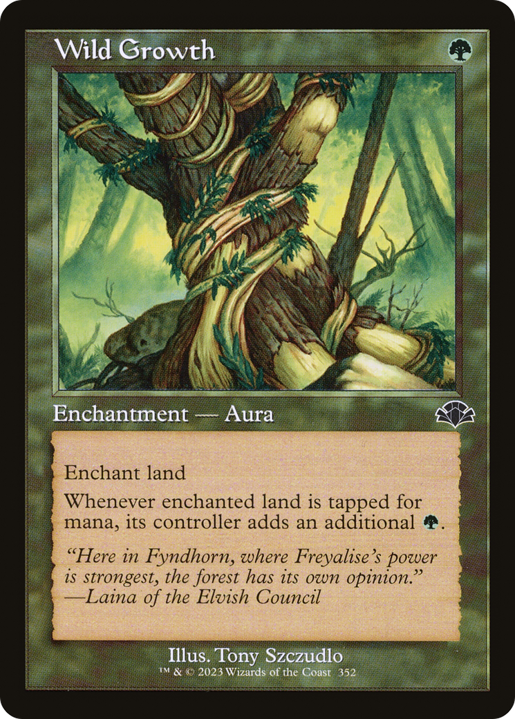 Wild Growth (Retro Frame) (DMR-352) [Dominaria Remastered] Foil