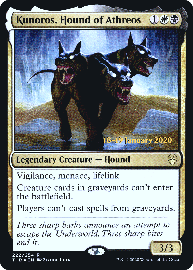 Kunoros, Hound of Athreos (PRE-222S) [Theros Beyond Death Promos] Foil