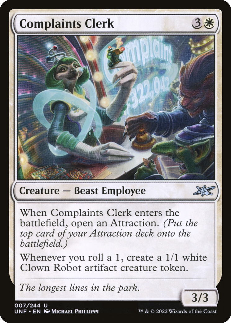 Complaints Clerk (UNF-007) [Unfinity]