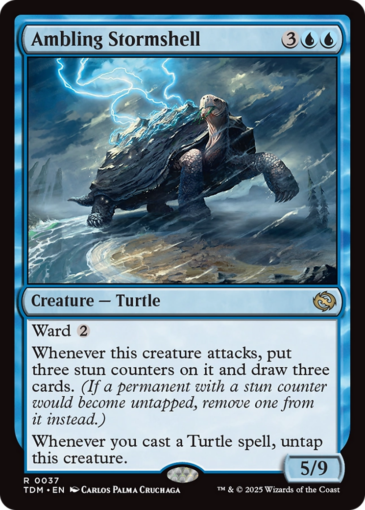 Ambling Stormshell (TDM-037) [Tarkir: Dragonstorm] Foil