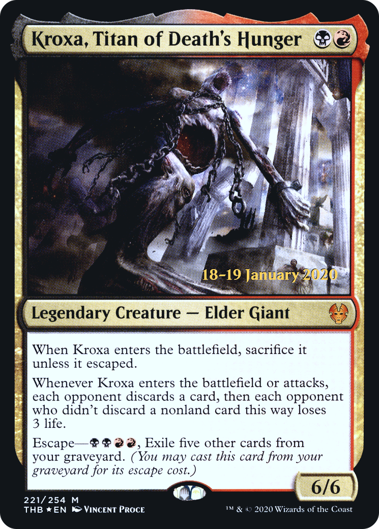 Kroxa, Titan of Death's Hunger (PRE-221S) [Theros Beyond Death Promos] Foil